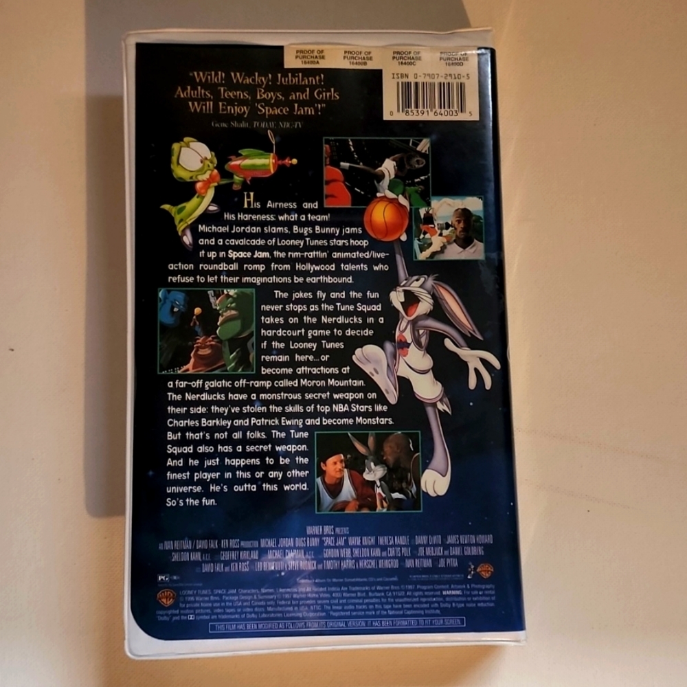 Space Jam Bundle 1996 - Space Jam (Clam) VHS Tape & Soundtrack CD - Picture 8 of 13